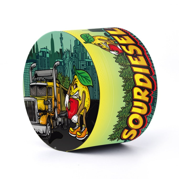 4-Piece Zinc Alloy Grinder - Sour Diesel