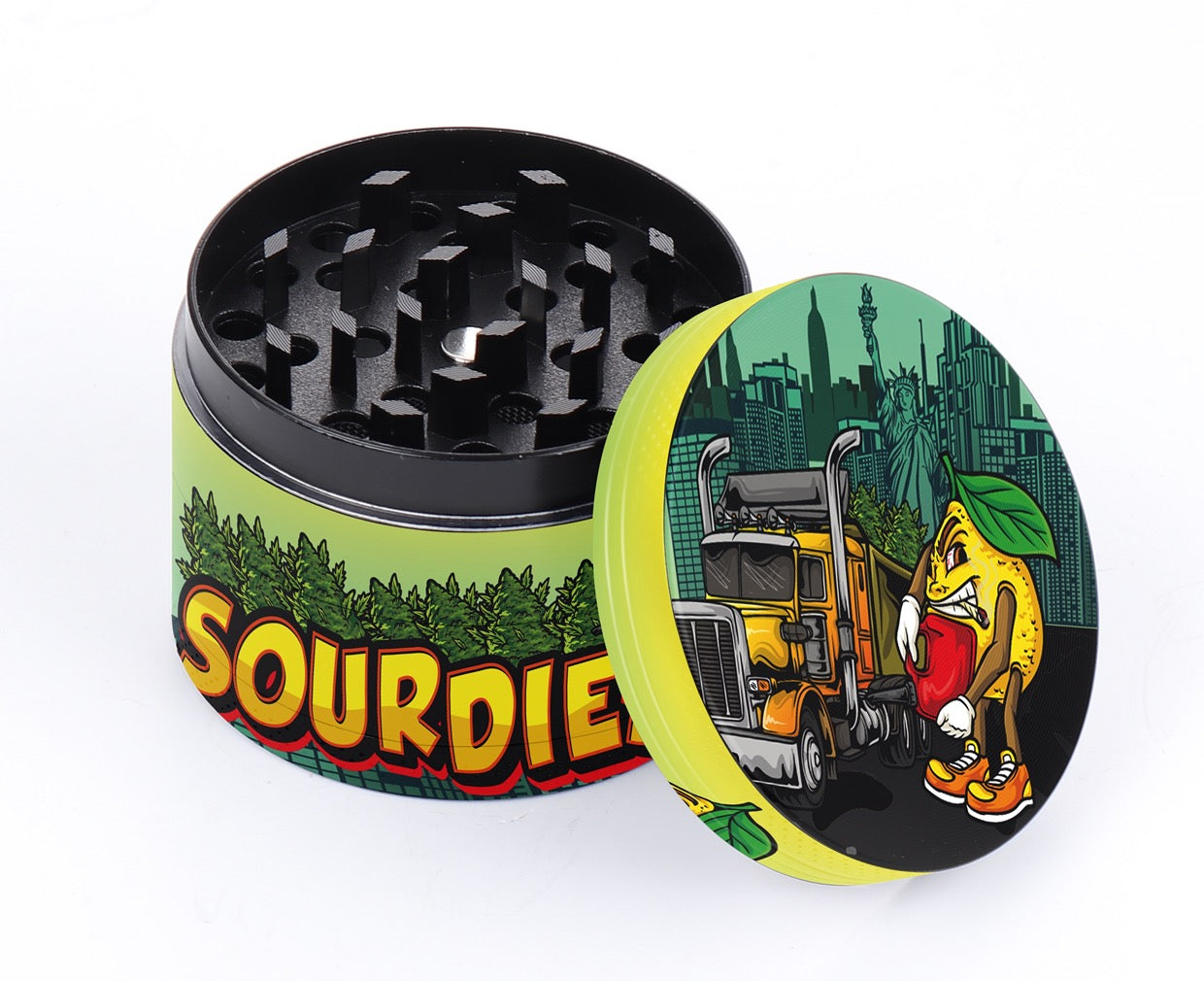 4-Piece Zinc Alloy Grinder - Sour Diesel
