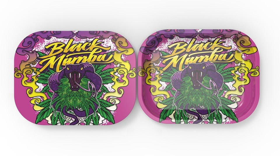 Metal Tray with Magnetic Cover - Black Mamba