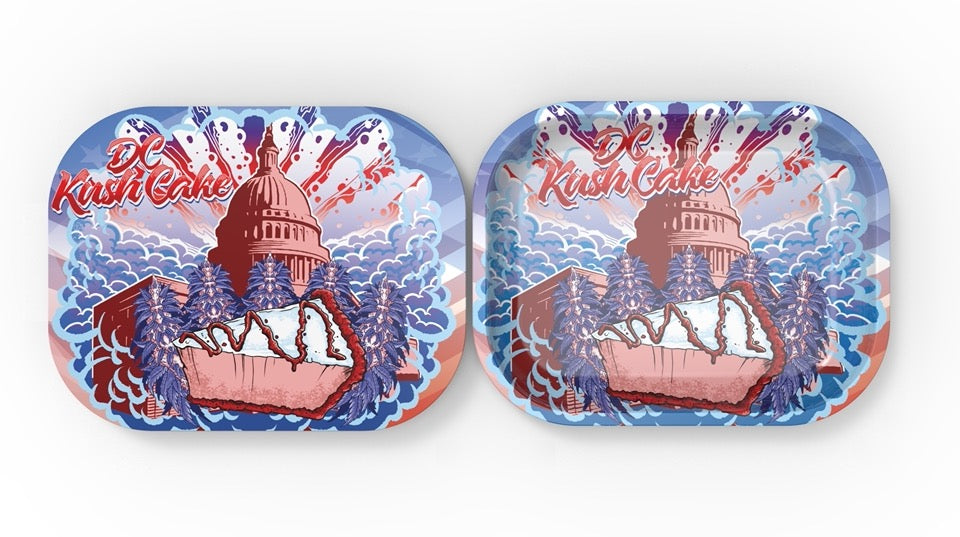 Metal Tray with Magnetic Cover - DC Kush Cake