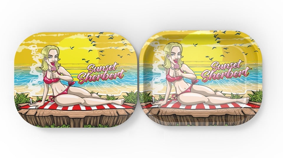 Metal Tray with Magnetic Cover - Sunset Sherbert