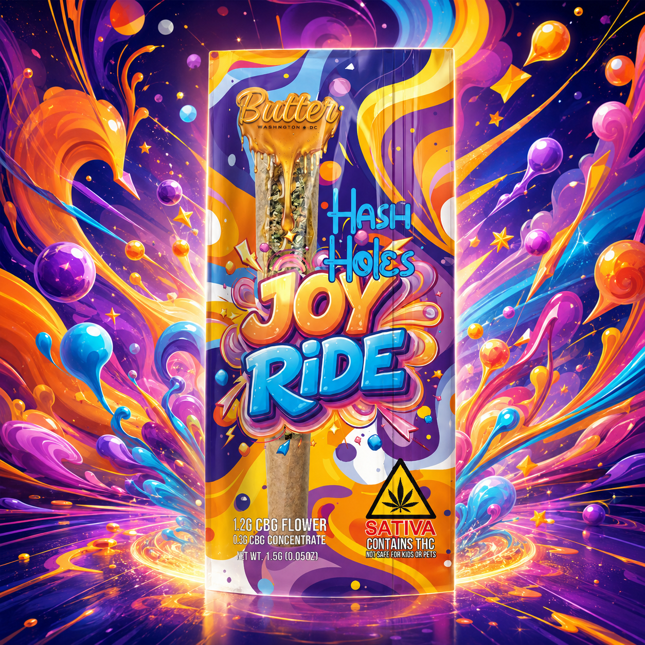 Joy Ride [sativa] - CBG Hash Holes (1.5g)
