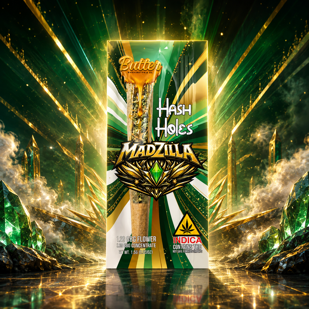 MadZilla [indica] - CBG Hash Holes (1.5g)