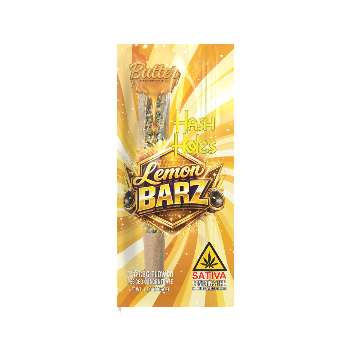 Lemon Barz [sativa] - CBG Hash Holes (1.5g)
