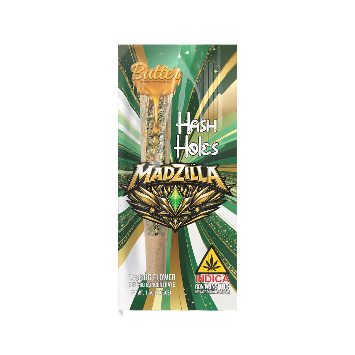 MadZilla [indica] - CBG Hash Holes (1.5g)