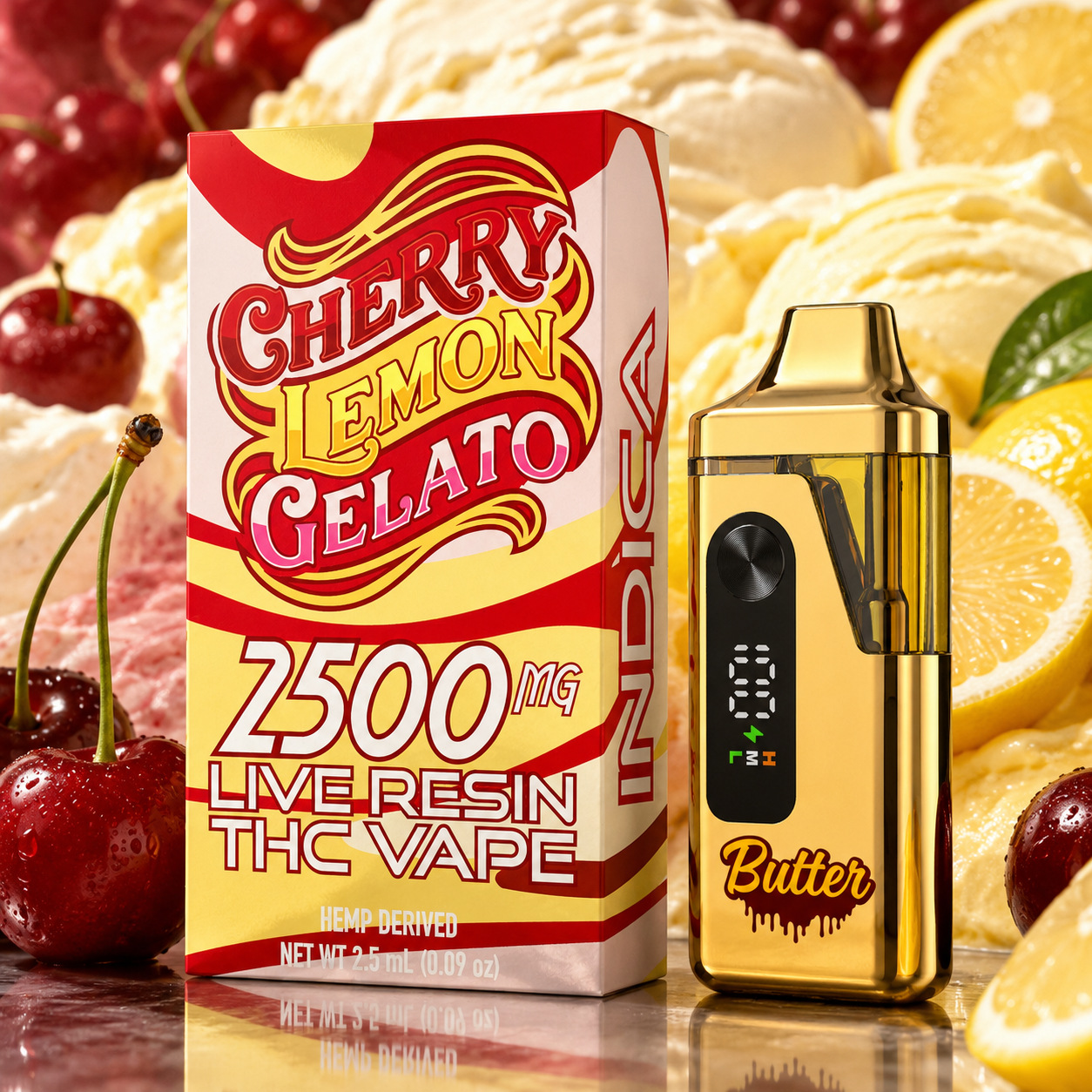 2.5mL Disposable - Cherry Lemon Gelato (2.5g)