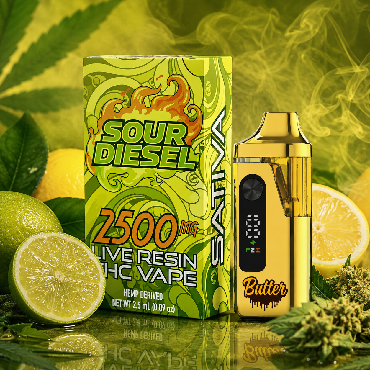 2.5mL Disposable - Sour Diesel (2.5g)