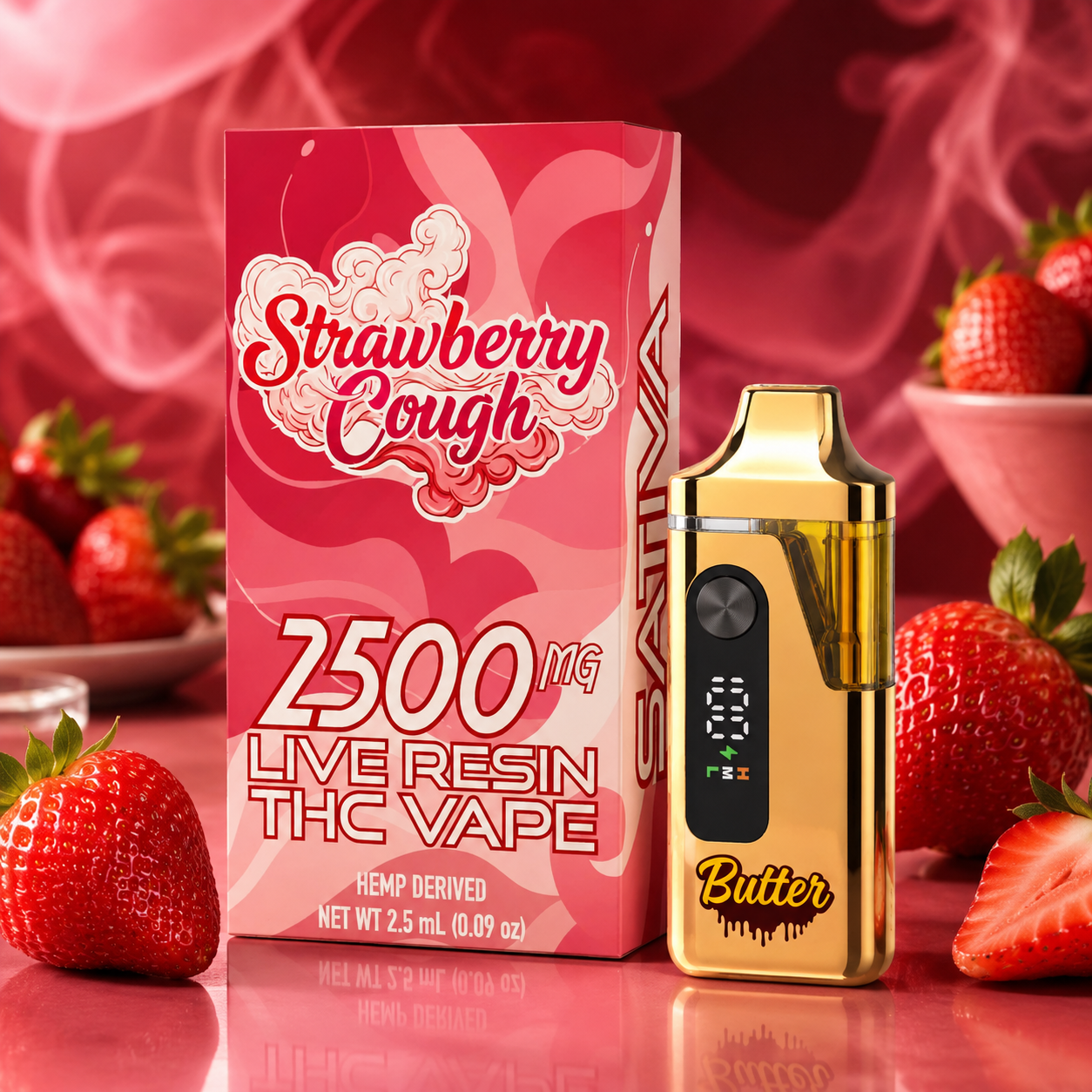 2.5mL Disposable - Strawberry Cough (2.5g)