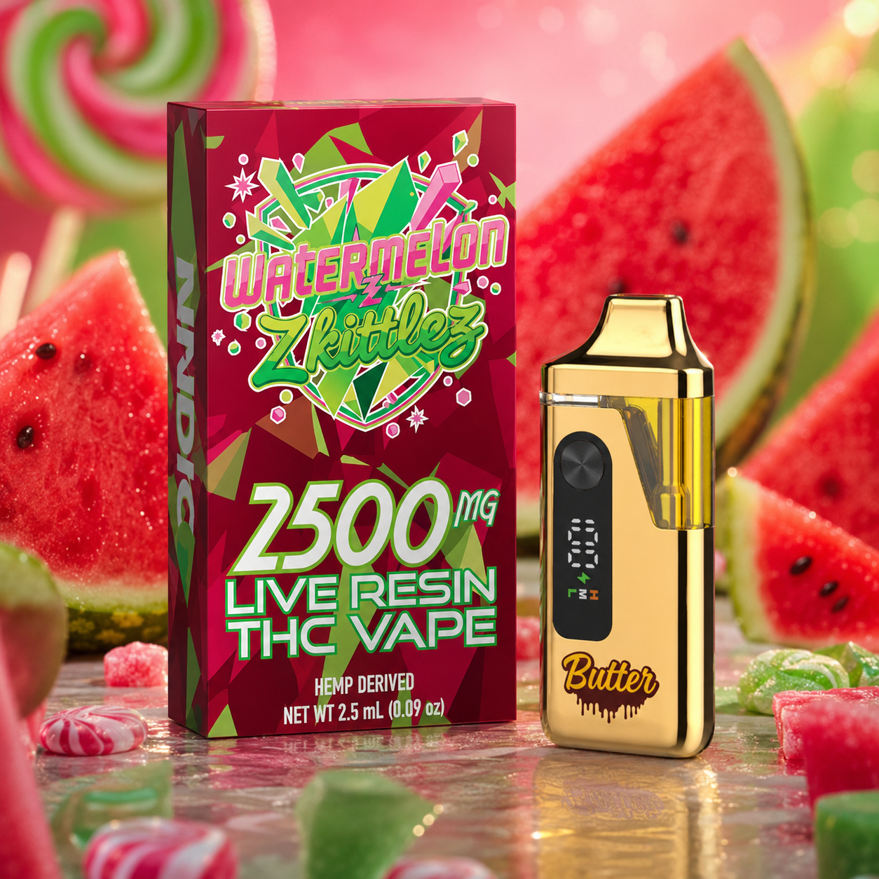 2.5mL Disposable - Watermelon Zkittlez (2.5g)
