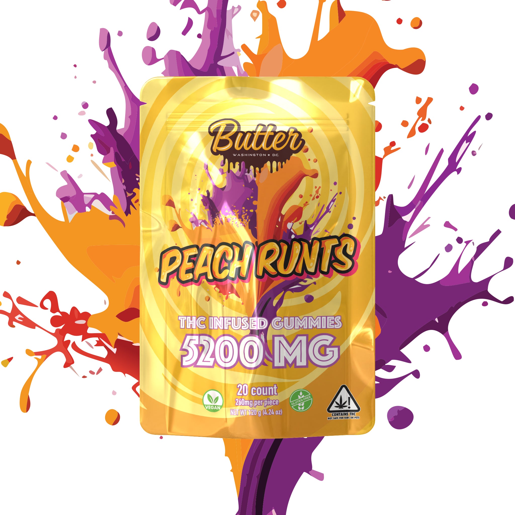 Peach Runts - Party Pack (20 Gummies)