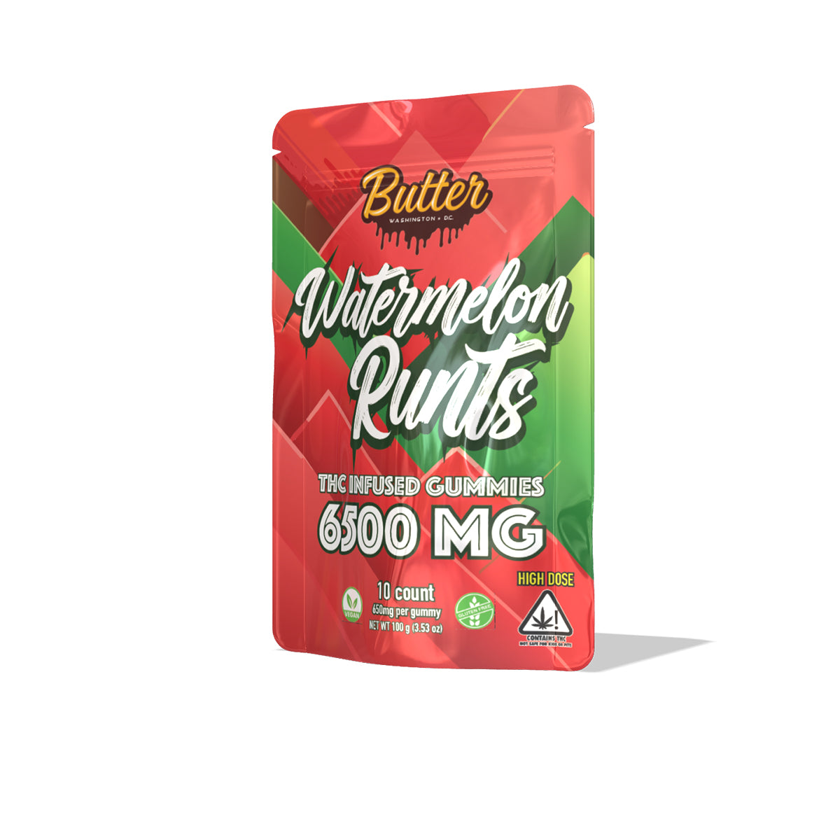 Watermelon Runts - Power Pack (10 Gummies) - 6500mg