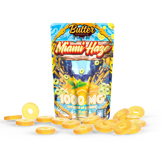 Delta 9 Live Resin 1000mg Knockout Blend Gummies - Miami Haze